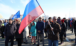 Хантымансийцы вышли на митинг в поддержку жителей Донбасса 