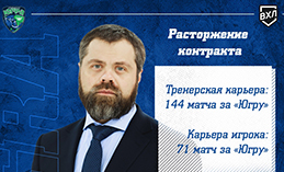 Тренер Евгений Фёдоров и ХК «Югра» расторгли контракт
