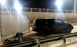 В Ханты-Мансийске автомобилист нарушил правила и наехал на мостовое ограждение