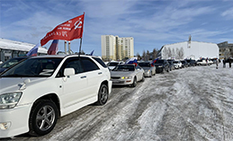 В Ханты-Мансийске состоялся автопробег в поддержку российских солдат