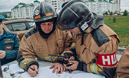 Пожарные потушили условный огонь в гостинице «Олимпийская»