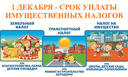 1 декабря – срок уплаты имущественных налогов