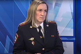 В студии врио начальника отдела участковых уполномоченных полиции МО МВД «Ханты-Мансийский» Светлана Буйневич