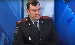 В студии врио начальника МО МВД «Ханты-Мансийский» Сергей Иванков