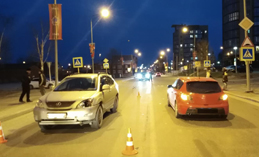 В Ханты-Мансийске водитель Lexus сбил пешехода