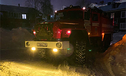 В Ханты-Мансийске произошёл пожар в двухэтажном доме