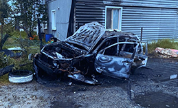 В Ханты-Мансийске сгорел автомобиль