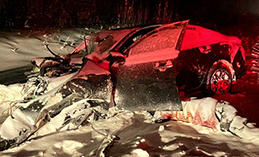 Водитель Kia Optima погиб в ДТП с грузовиком в Ханты-Мансийском районе