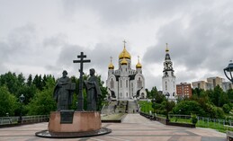 В конференц-зале Воскресенского кафедрального собора состоялась встреча хантымансийцев с отцом Киприаном