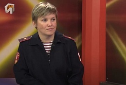 В студии инженер вневедомственной охраны Анастасия Маркина