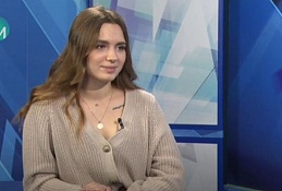 В студии волонтёр Анна Шенгелая