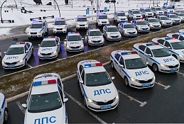 Новые машины вручили инспекторам ГИБДД Ханты-Мансийска