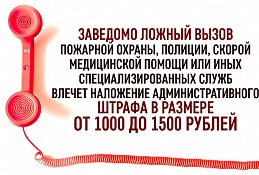 Ответственность за заведомо ложный вызов специализированных служб