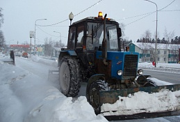 В окружной столице уже вывезли около 6 тысяч кубометров снега